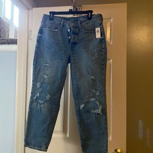Old Navy jeans NWT, 8 petite, straight high rise non-stretch jeans.